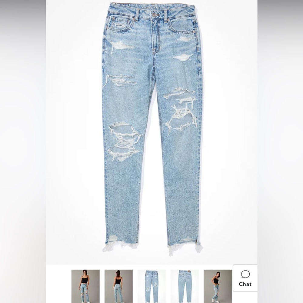 American eagle mom jeans size 10 long. Brand new with out tags